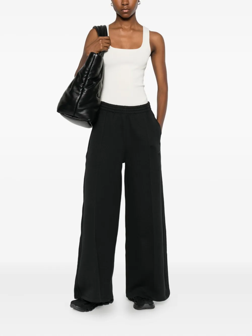 Adidas three-stripe logo trousers - Zwart