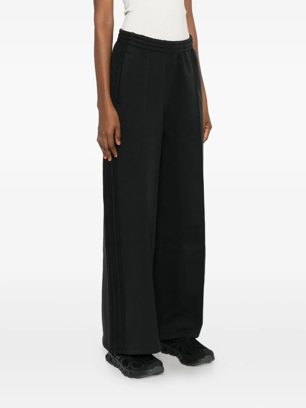 adidas Broek met drie strepen en logo Zwart