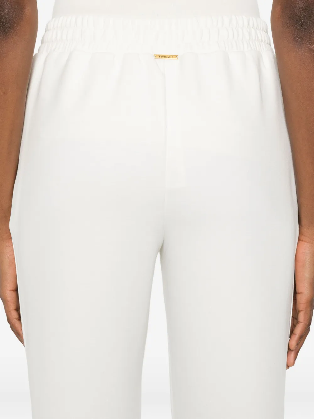 Twinset Elasticated-waistband Trousers In White