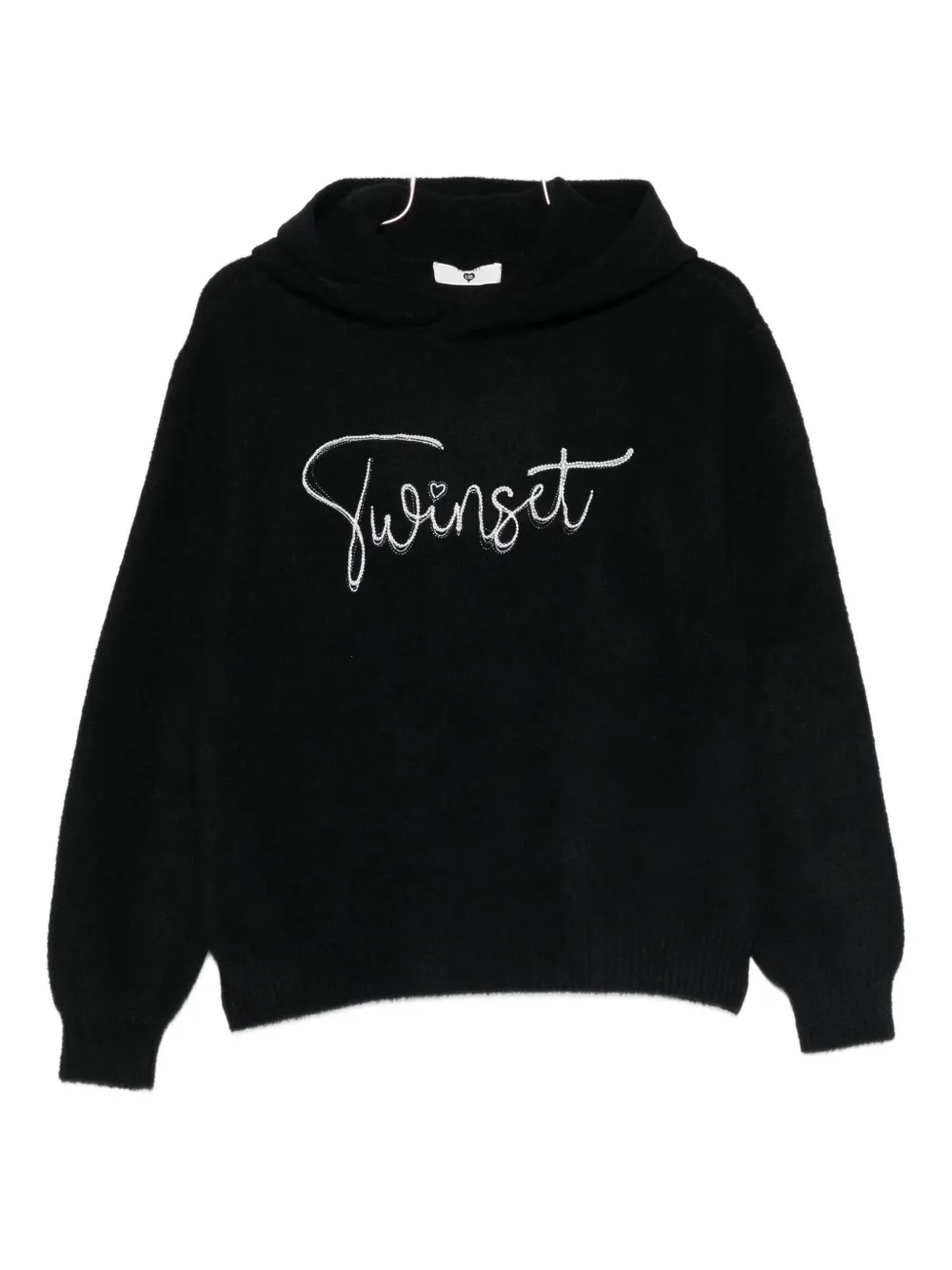 Twinset Logo-print Hoodie In Black