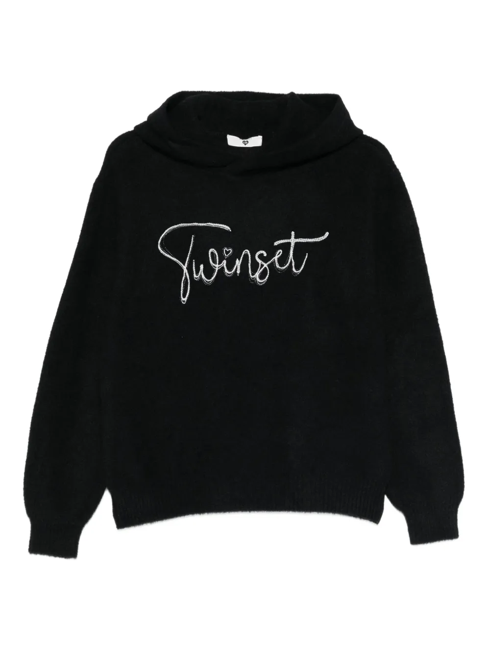 TWINSET logo-print hoodie - Schwarz