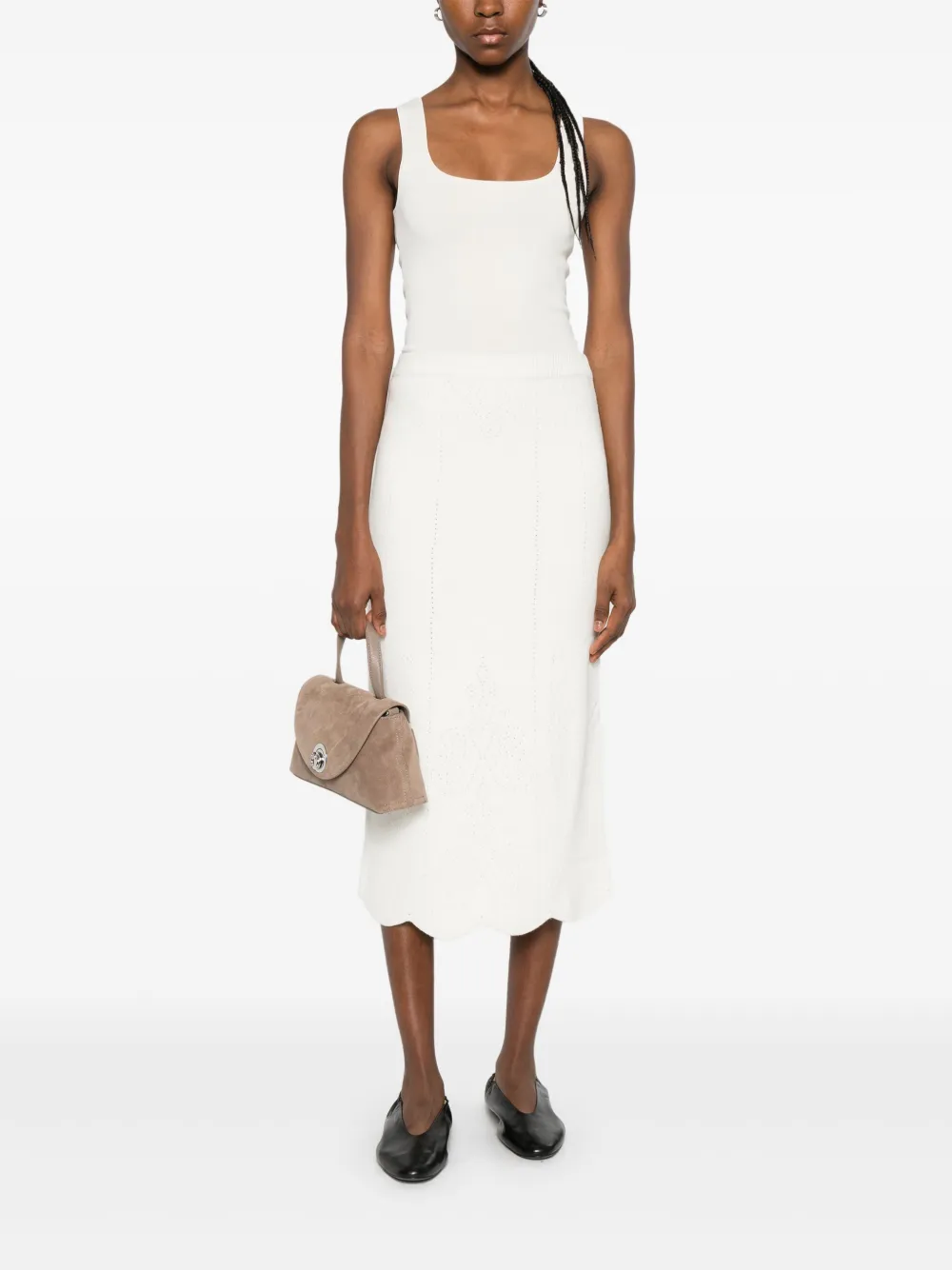 TWINSET scalloped pencil skirt - Zwart