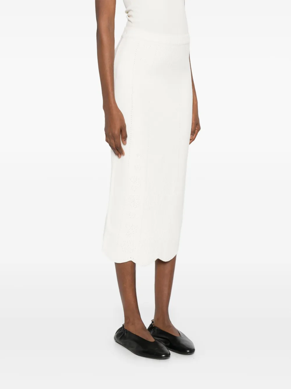 TWINSET Gewelfde kokerrok Zwart