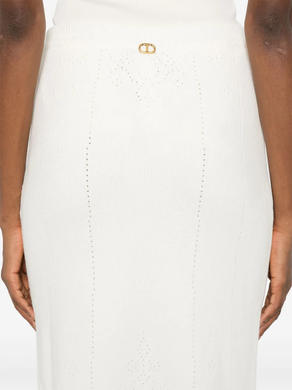 TWINSET Gewelfde kokerrok Zwart