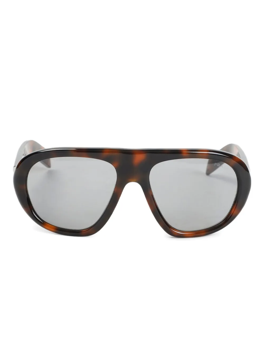Prada Eyewear acetate geometric sunglasses - Marrone