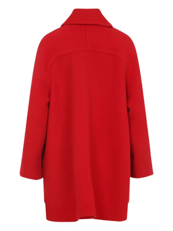 Valentino Garavani button-fastening Wool Coat | Red | FARFETCH