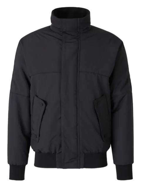 Laminar high collar long coat