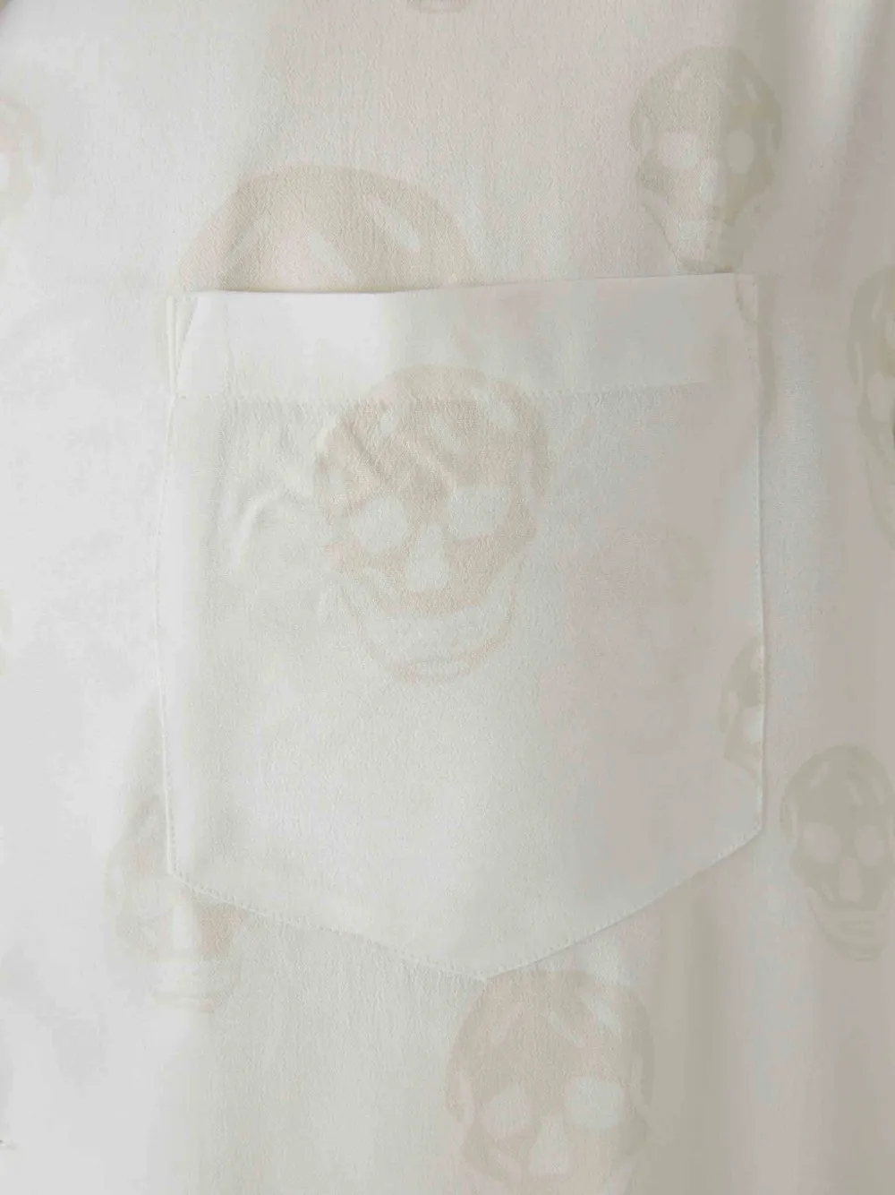 Alexander McQueen Overhemd met doodskopprint Wit