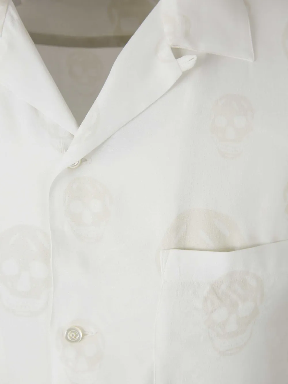 Alexander McQueen Overhemd met doodskopprint Wit
