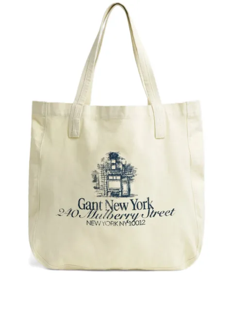 GANT 240 Mulberry Street printed tote bag