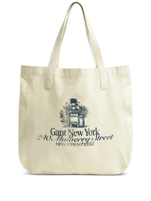 GANT 240 Mulberry Street printed tote bag