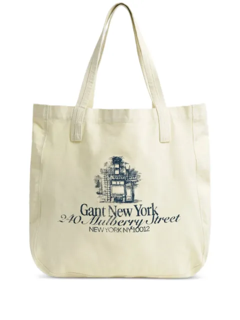 GANT 240 Mulberry Street printed tote bag