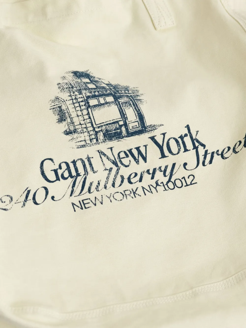 GANT 240 Mulberry Street Draagtas met print Beige