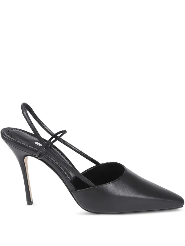 Manolo Blahnik 90mm Touki Pumps in Black