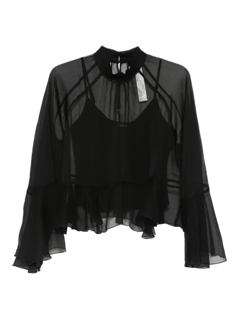 TWINSET ruffled high-neck top