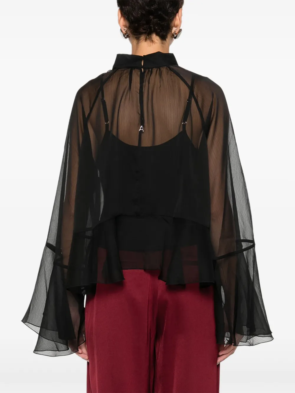 TWINSET Top met hoge hals Zwart