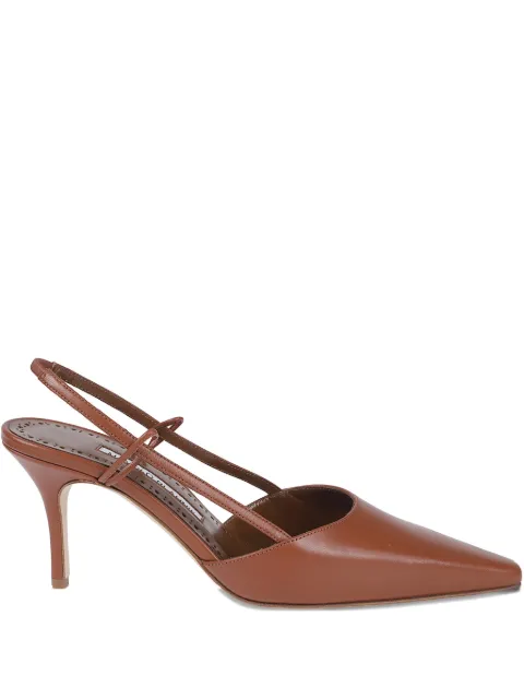 Manolo Blahnik zapatos de puntera en punta con tira trasera y tacón de 70 mm