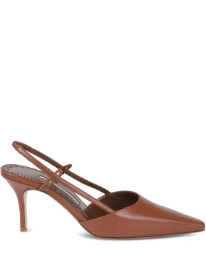 【美品】MANOLO BLAHNIK スリングバック ポインテッドトゥ ヒール Manolo Blahnik スリングバック パンプス | ブラック | FARFETCH JP