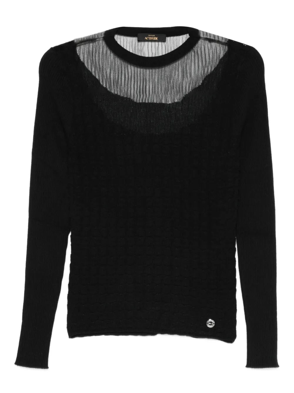 TWINSET sheer-panel top | Black | Image 1