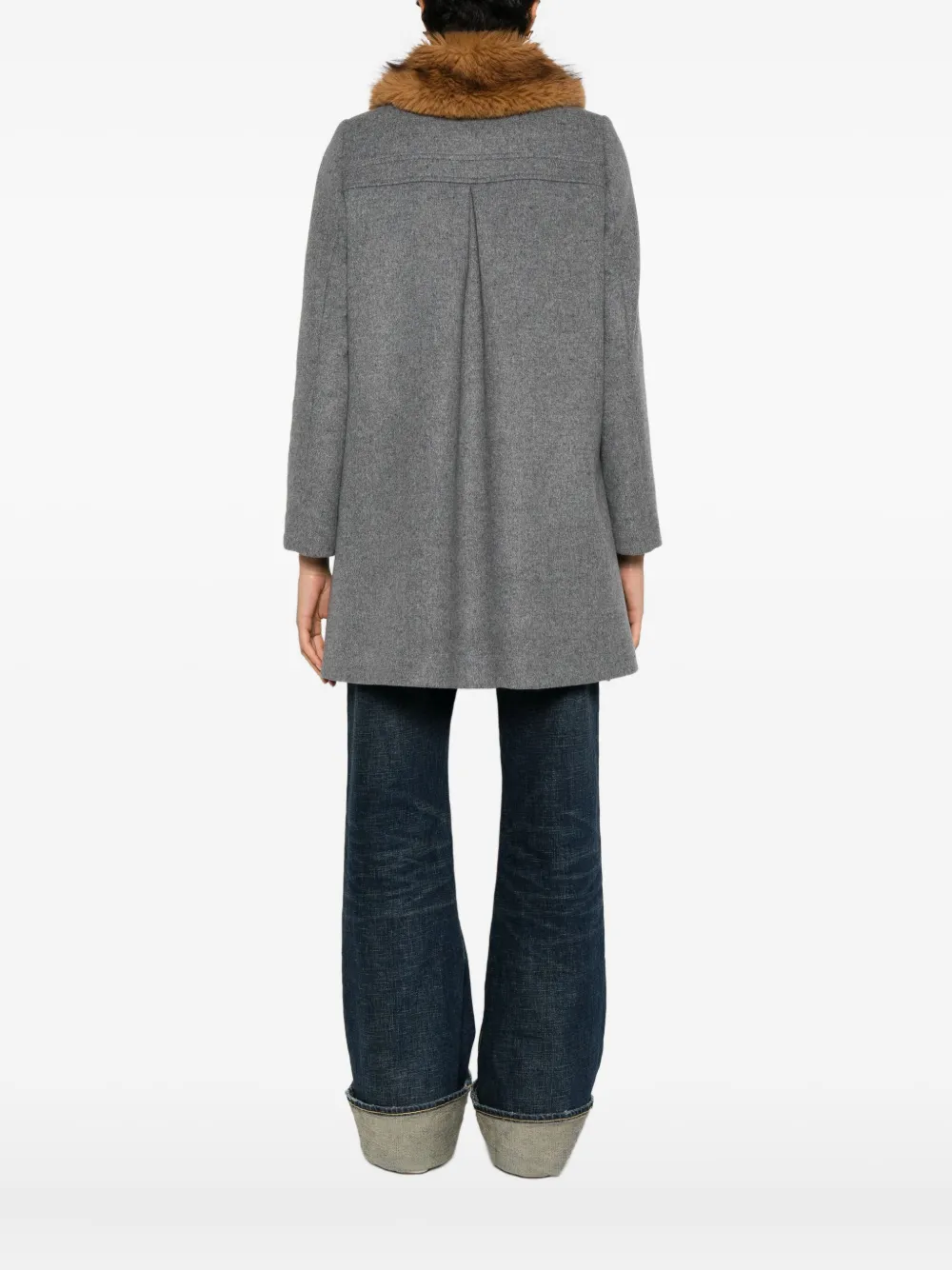 Ba&sh Talling Button-fastening Coat In Gray