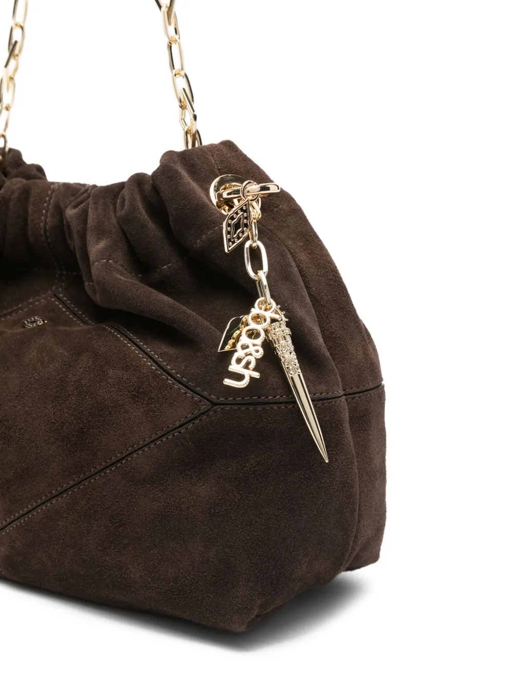 Ba&Sh June suède mini-tas Bruin