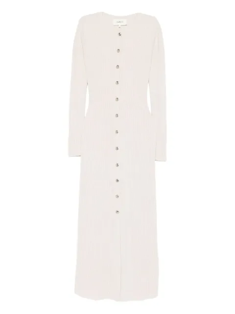 Ba&Sh Anisa button-up ribbed maxi dress