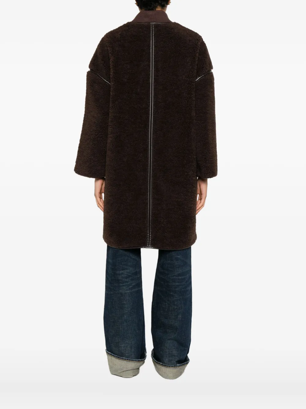 Ba&sh Millie Button-fastening Coat In Brown