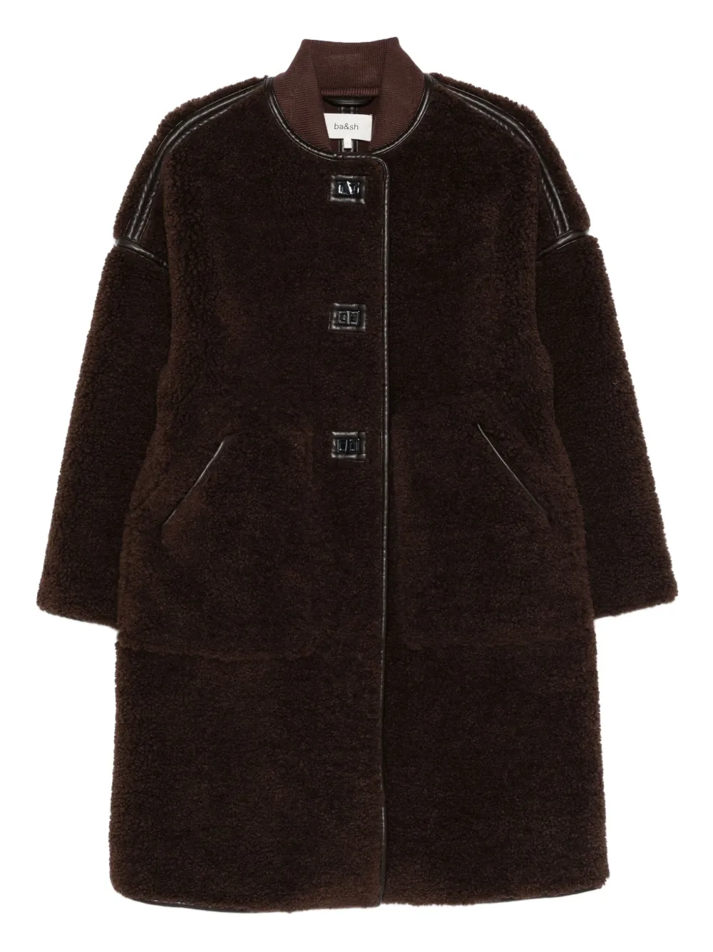 Ba & Sh Millie ボタン コート - ブラウン
