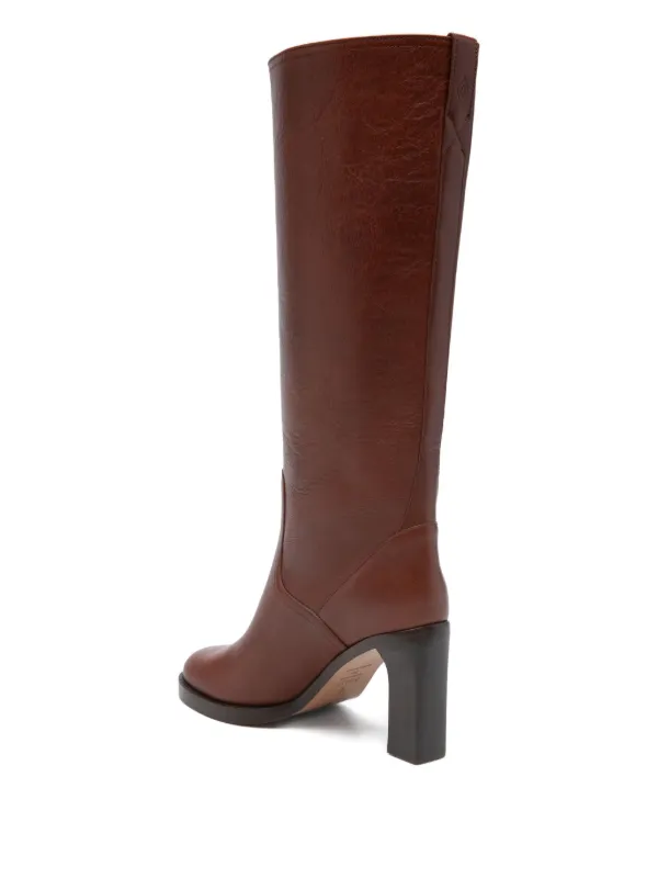 ba&sh Dark Brown Leather Boots Leather Boots Celoria Brown // ba&sh US main image 3
