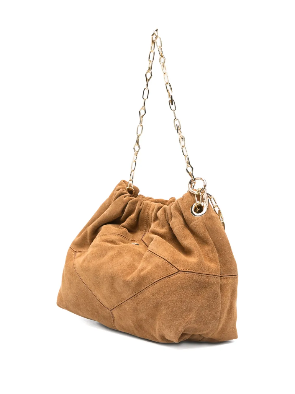 Ba&sh Mini June Suede Tote Bag In Neutral