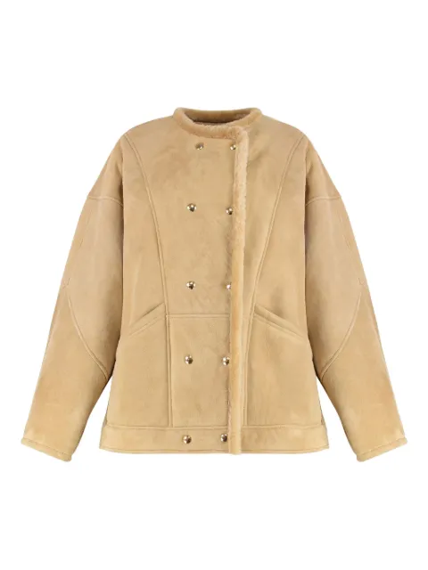 Halfboy button sheepskin jacket