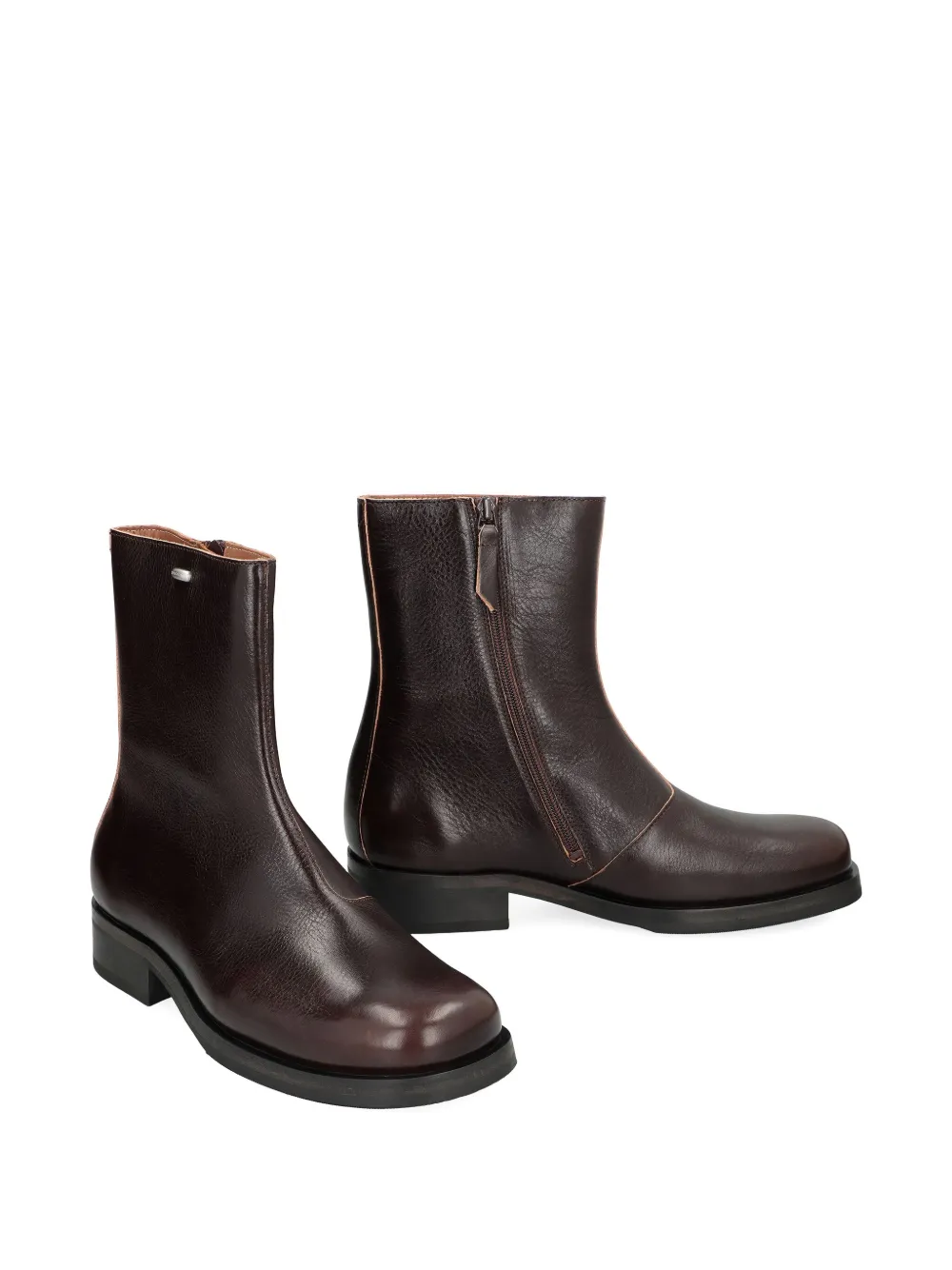 Our Legacy Brown Leather Boots Truck In Brown