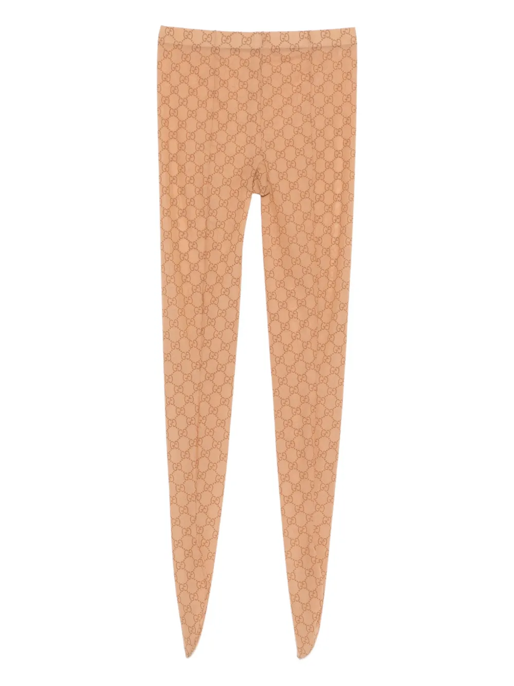Gucci Logo-print Tights In Brown