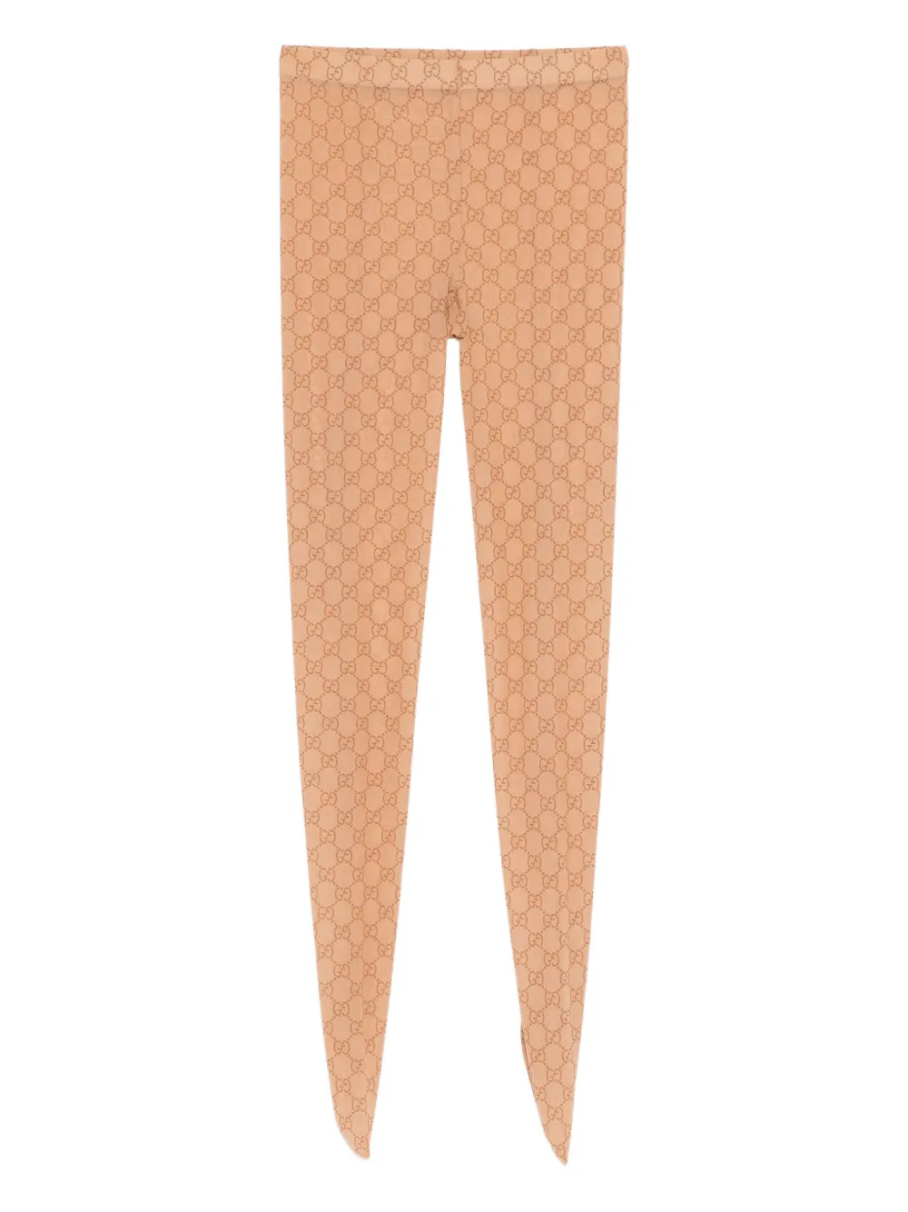 Gucci Logo-print Tights In Brown