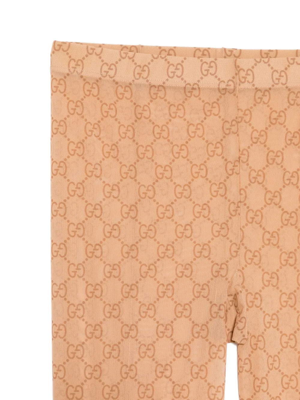 Gucci Logo-print Tights In Brown