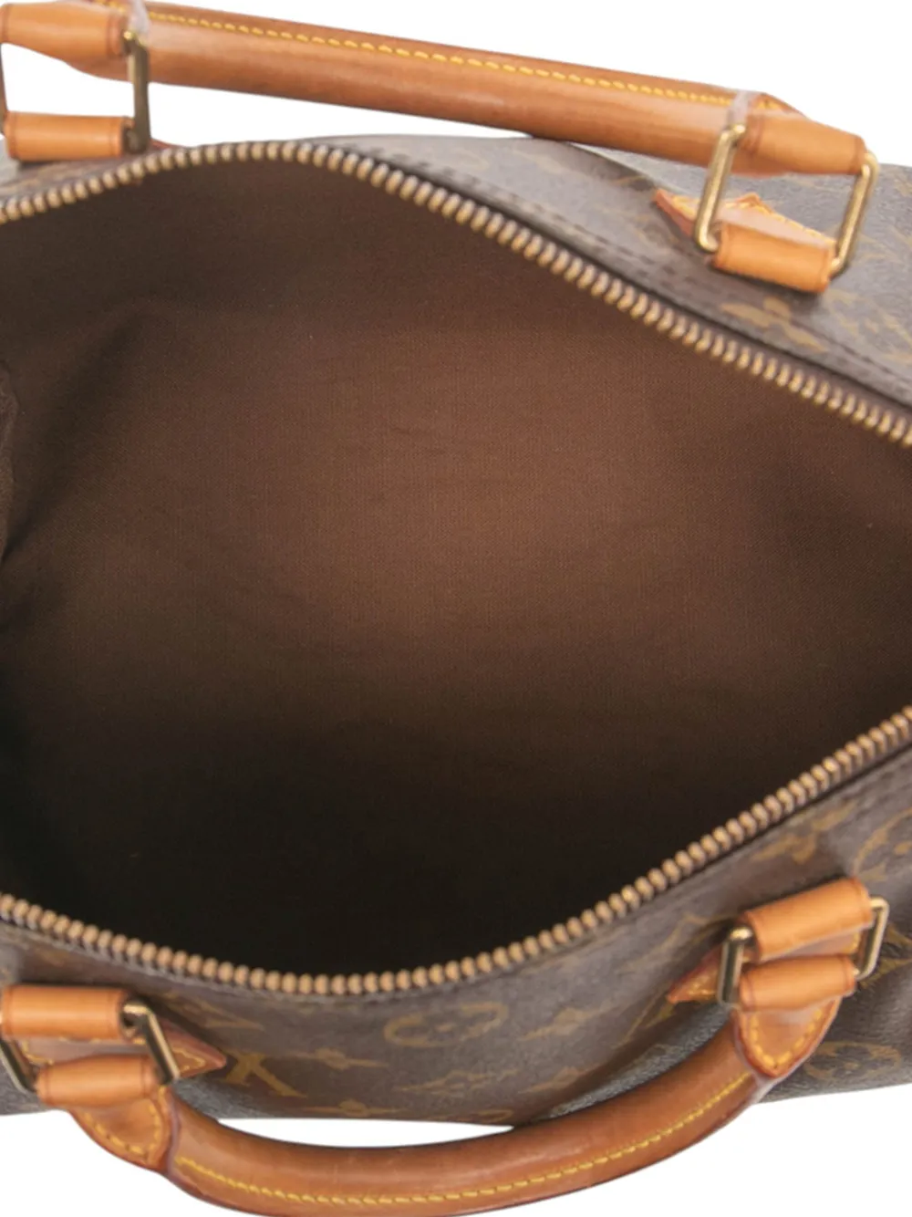 Pre-owned Louis Vuitton 1994 Monogram Speedy 30 Boston Bag In Brown