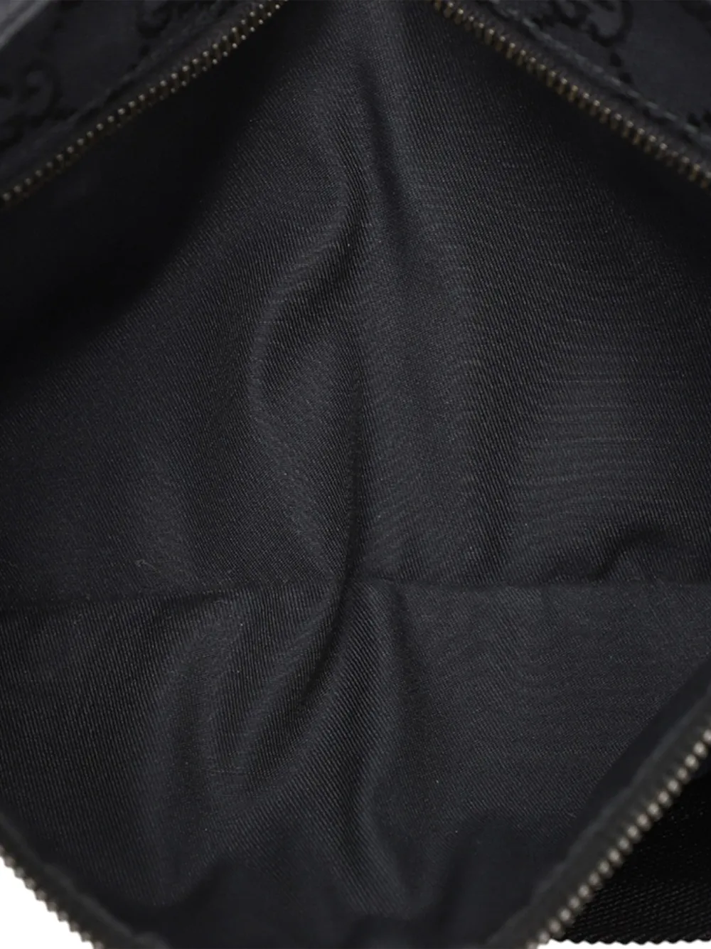 Pre-owned Gucci 2016-2025 Gg Canvas Double Pocket Belt Bag In Black