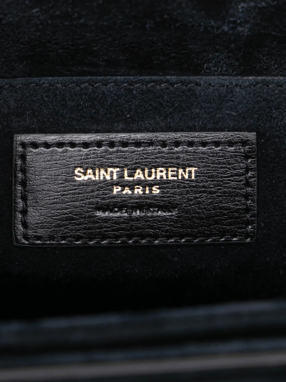 Pre-owned Saint Laurent 2017 Medium Calfskin And Suede Bellechasse Bag Crossbody Bag In Black