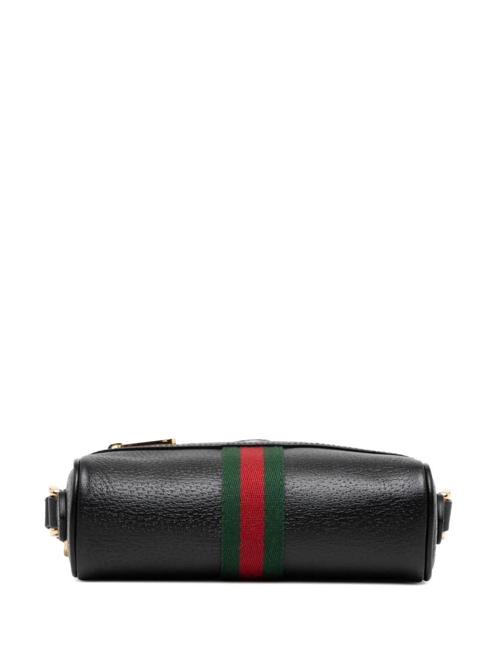 Pre-owned Gucci 2016-2025 Mini Leather Ophidia Crossbody Bag In Black