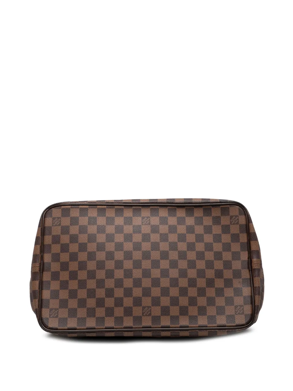 Pre-owned Louis Vuitton 2003 Damier Ebene Greenwich Pm Travel Bag In Brown