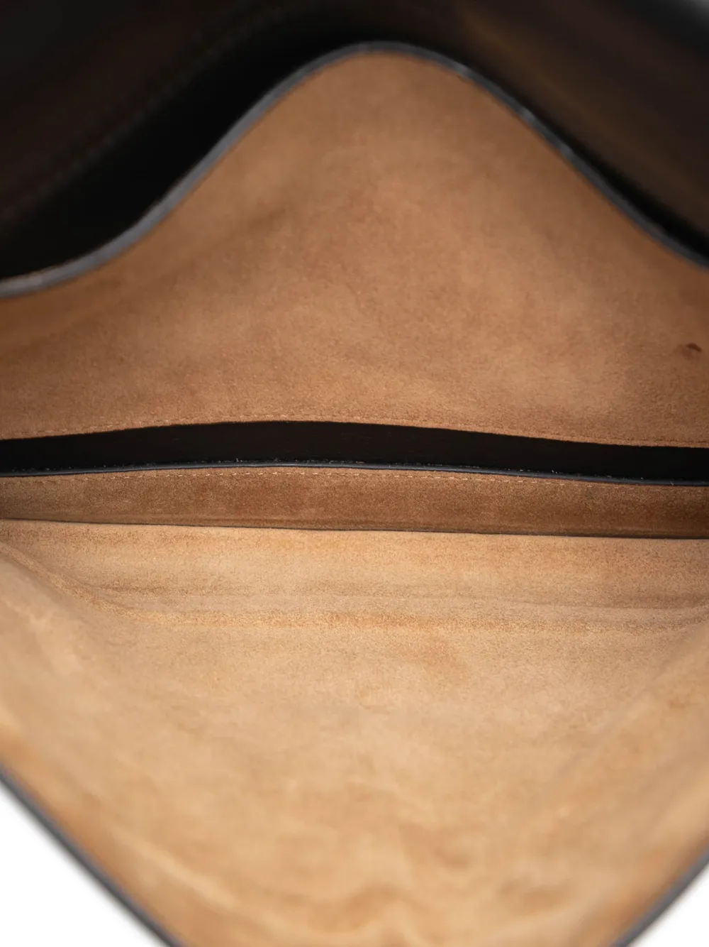 Pre-owned Loewe 2019 Leather Anagram Gusset Flat Messenger Bag Crossbody Bag In Black