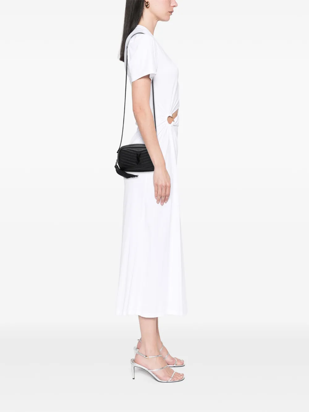 Saint Laurent Pre-Owned Borsa a tracolla Monochrome Lou mini in pelle Grain de Poudre matelassé con monogramma 2019 | Pre-owned | Image 2