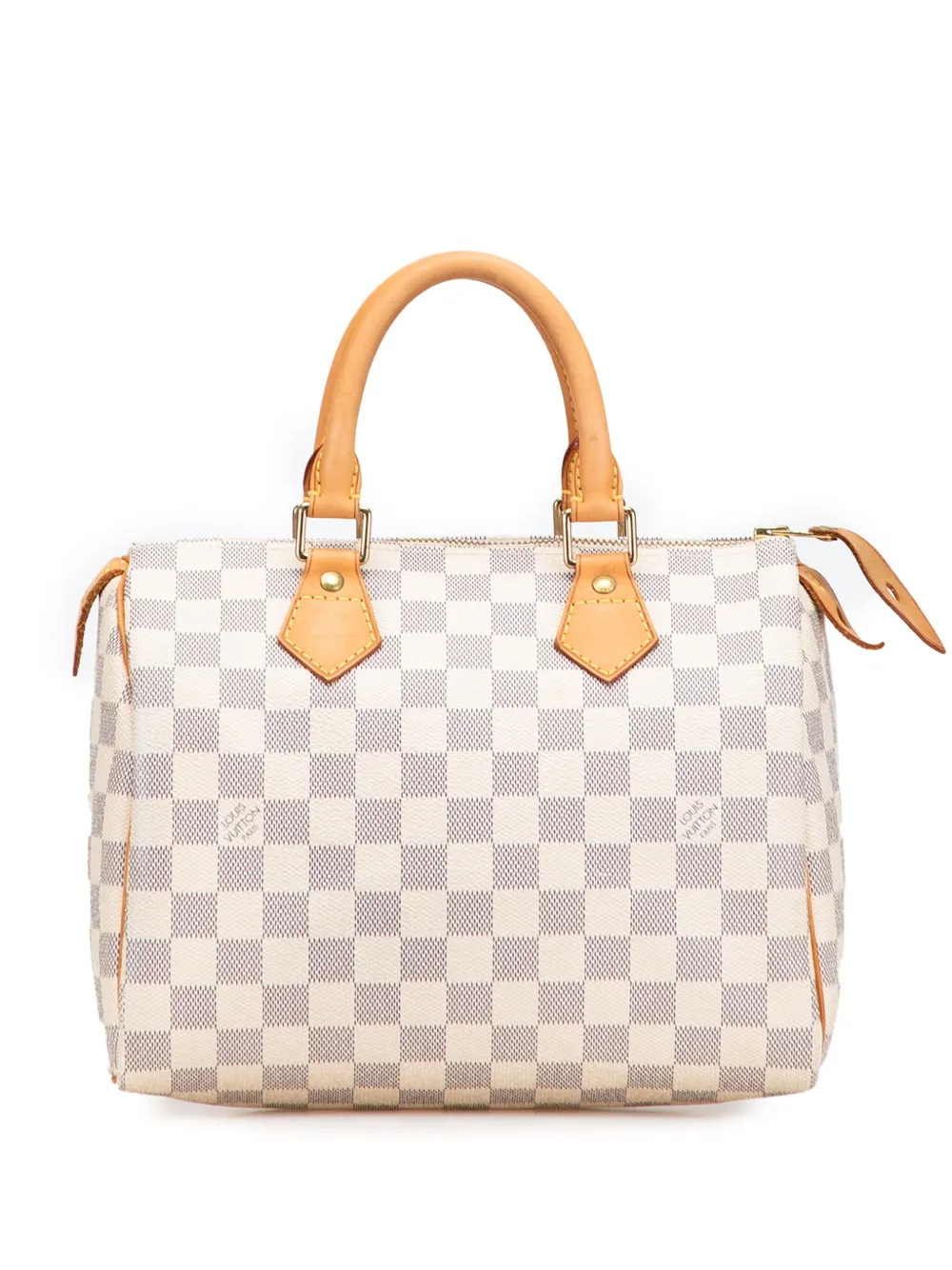 Louis Vuitton Pre-Owned 2007 ダミエ アズール スピーディ 25 ボストンバッグ - ホワイト Louis Vuitton Pre-Owned 2007 ダミエ アズール スピーディ 25 ボストンバッグ - ホワイト