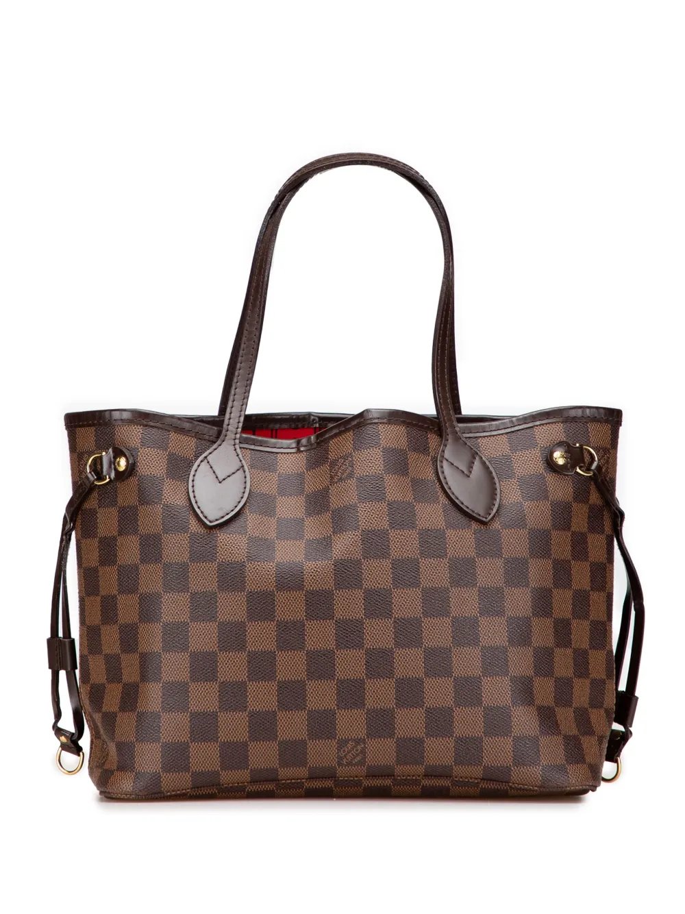 Pre-owned Louis Vuitton 2009 Damier Ebene Neverfull Pm Tote Bag In Brown