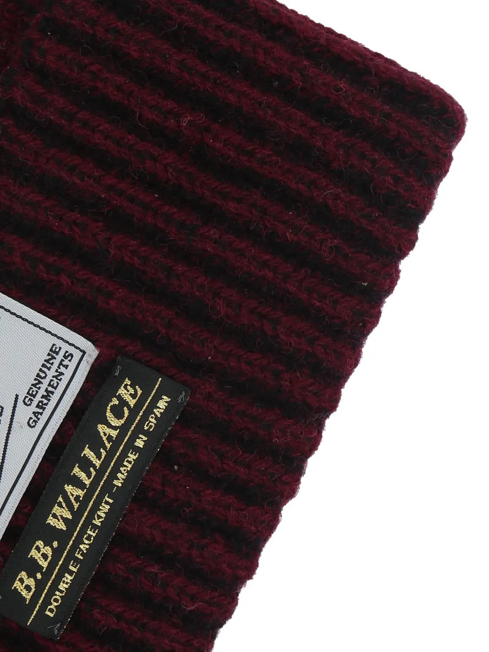 B.b. Walace Logo Patch Beanie Hat In Black