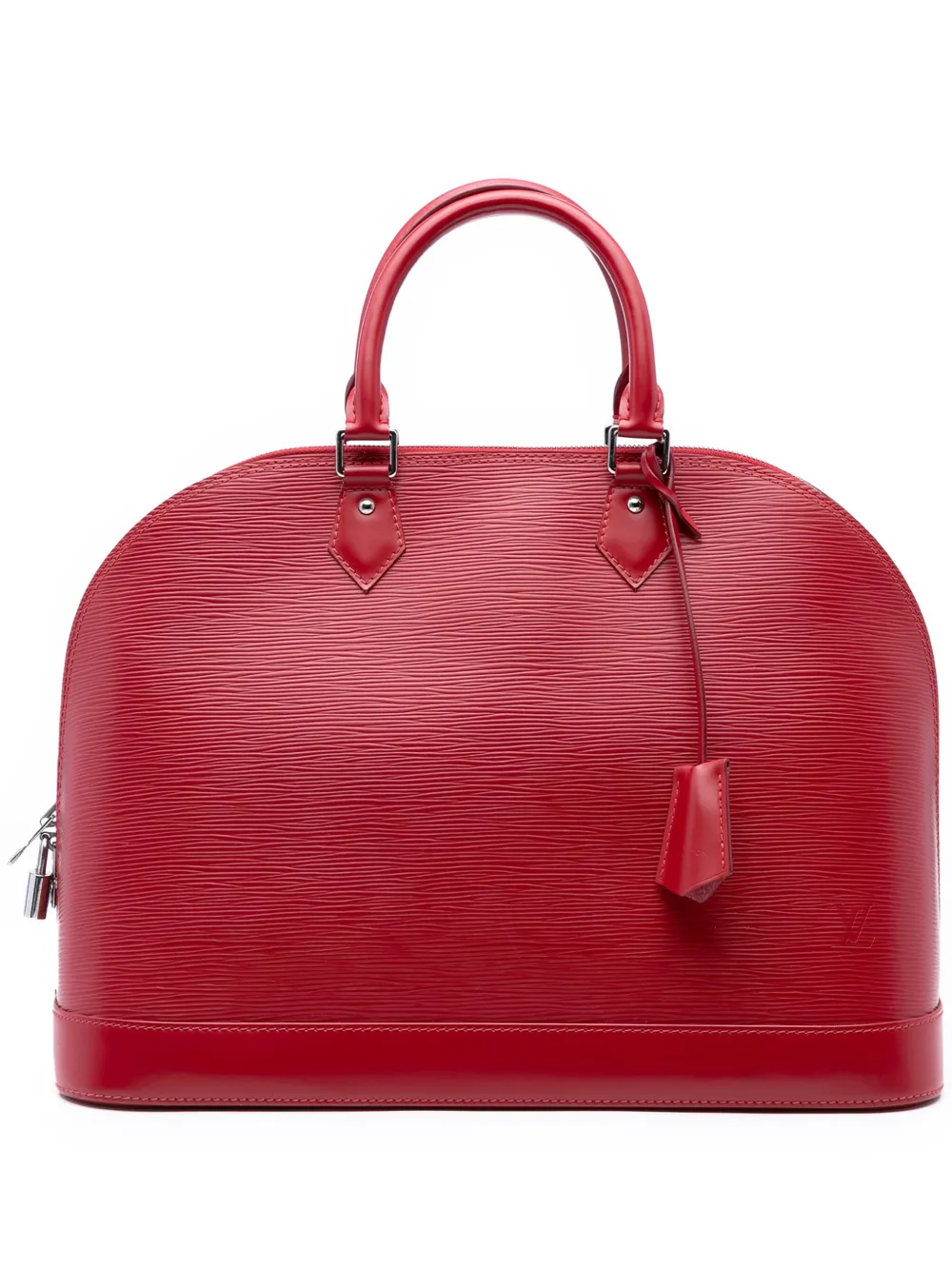 Pre-owned Louis Vuitton 2013 Epi Alma Gm Handbag In Red