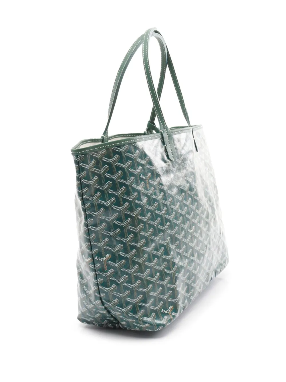 Pre-owned Goyard 2010-2025 Ine Saint Louis Pm Tote Bag In Green