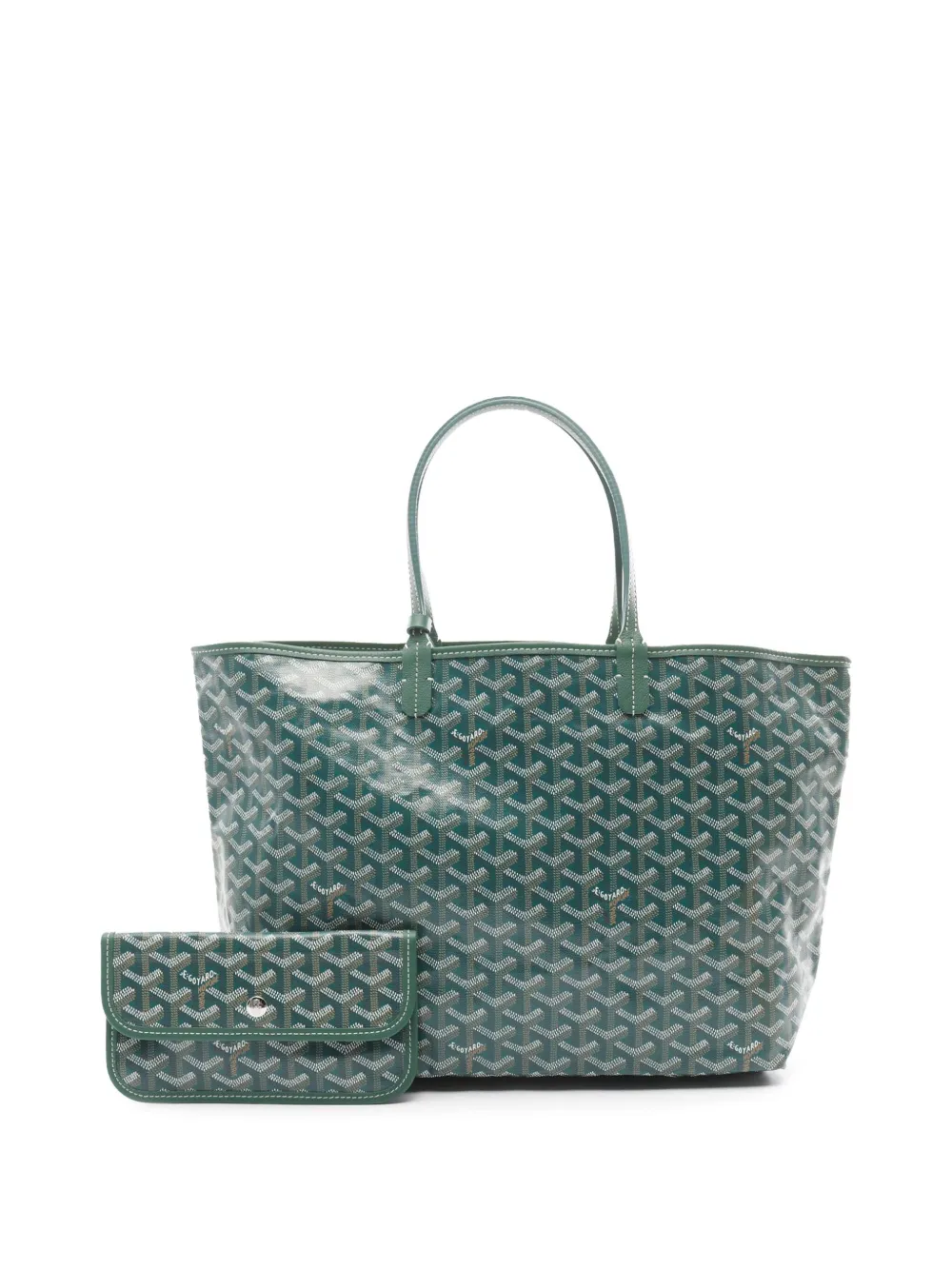 Pre-owned Goyard 2010-2025 Ine Saint Louis Pm Tote Bag In Green
