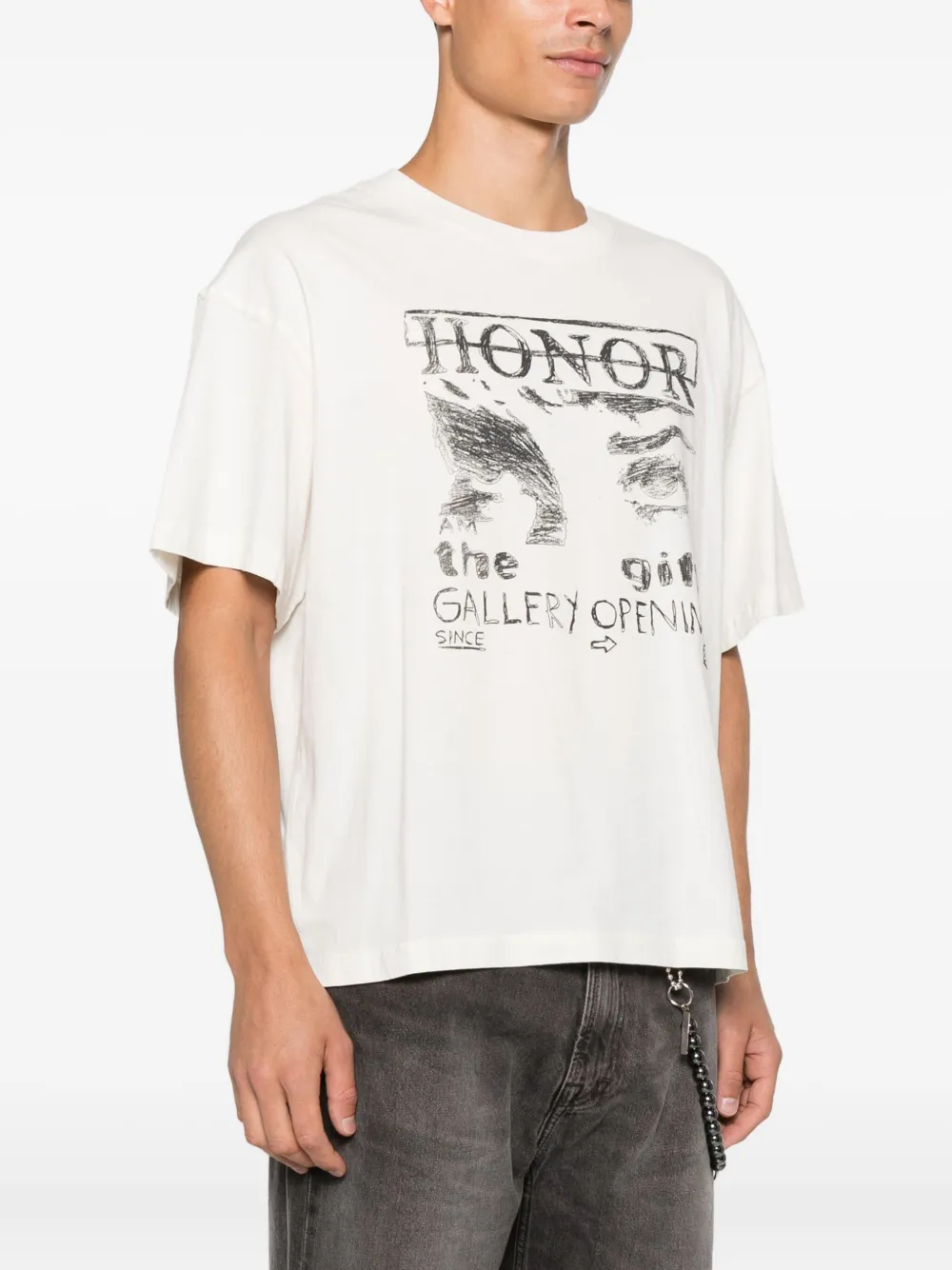 Honor The Gift T-shirt met grafische print Wit