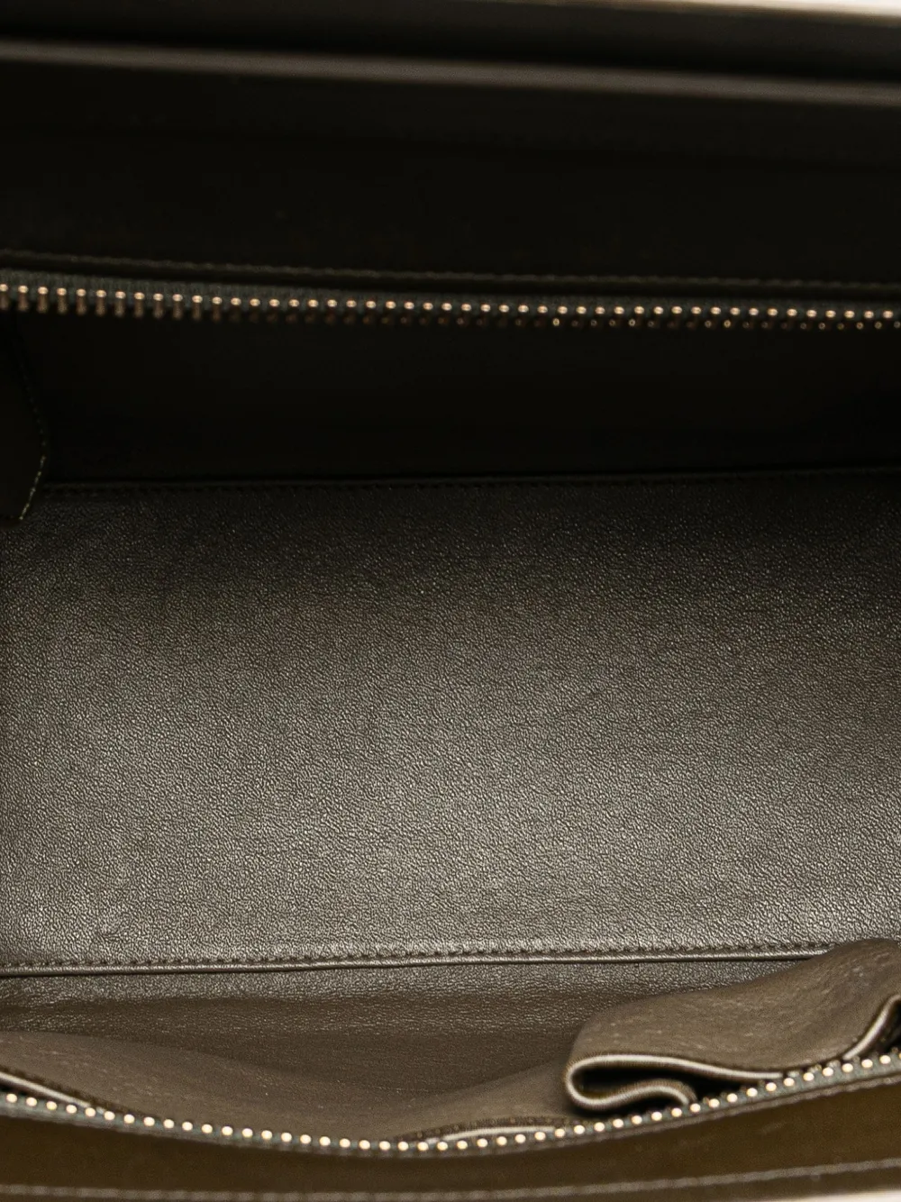 CELINE Pre-owned 2014 Micro Tricolor Leather Luggage Tote Bag In Brown